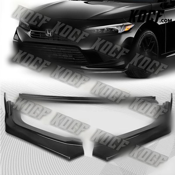 2022+ 11th Gen Civic Sedan Painted Black Front Bumper Splitter Spoiler Lip - KOCF.com - Car Parts