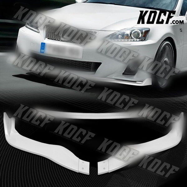 For 11-13 Lexus IS250 IS350 Painted White Front Bumper Body Splitter Spoiler Lip - KOCF.com - Car Parts