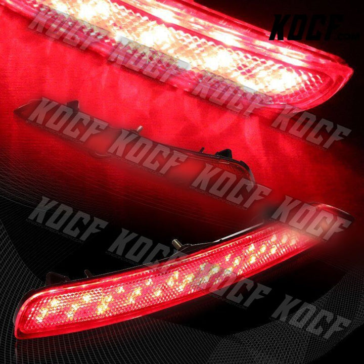 For 2009-2018 Subaru Forester Red Lens 72-LED Rear Bumper Reflector Brake Lights - KOCF.com - Car Parts