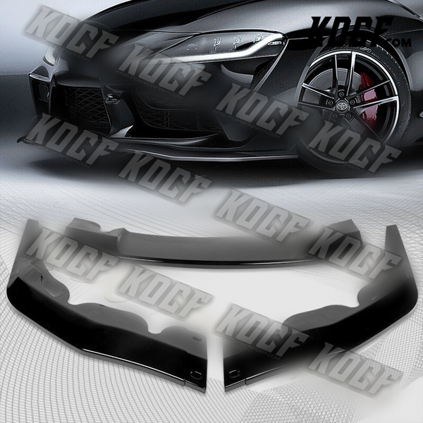 For 2019-2021 Toyota Supra A90 Painted Black Front Bumper Splitter Spoiler Lip - KOCF.com - Car Parts