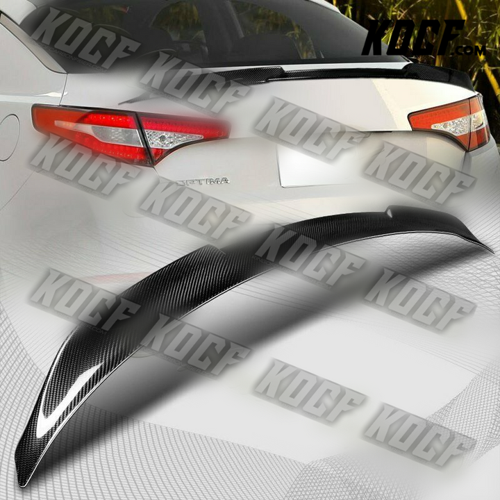 For 2011-2013 Kia Optima K5 V-Style Real Carbon Fiber Rear Trunk Spoiler Wing - KOCF.com - Car Parts