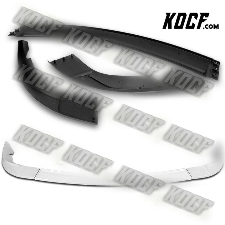 For 2005-2013 Corvette C6 ZR1-Style Base Painted White Front Bumper Spoiler Lip - KOCF.com - Car Parts