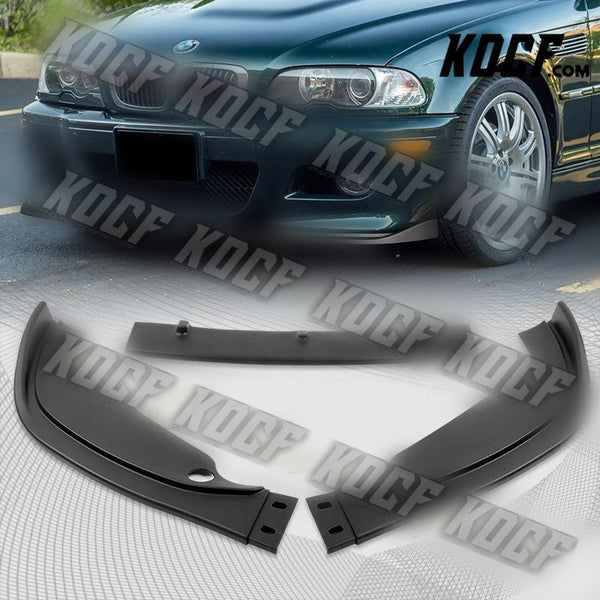 For 2001-2006 BMW E46 M3 H-Style Matt Black Front Bumper Splitter Spoiler Lip - KOCF.com - Car Parts