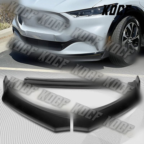 For 2021-2023 Ford Mustang Mach-E GT-Style Matt Black Front Bumper Spoiler Lip - KOCF.com - Car Parts