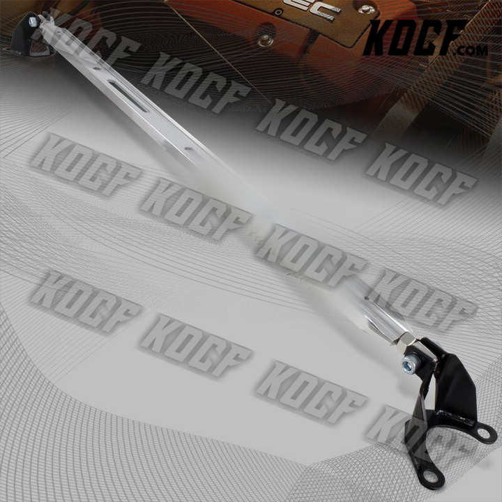 For 1988-2000 Honda Civic/CRX Rear Upper Silver Aluminum Tower Brace Strut Bar - KOCF.com - Car Parts