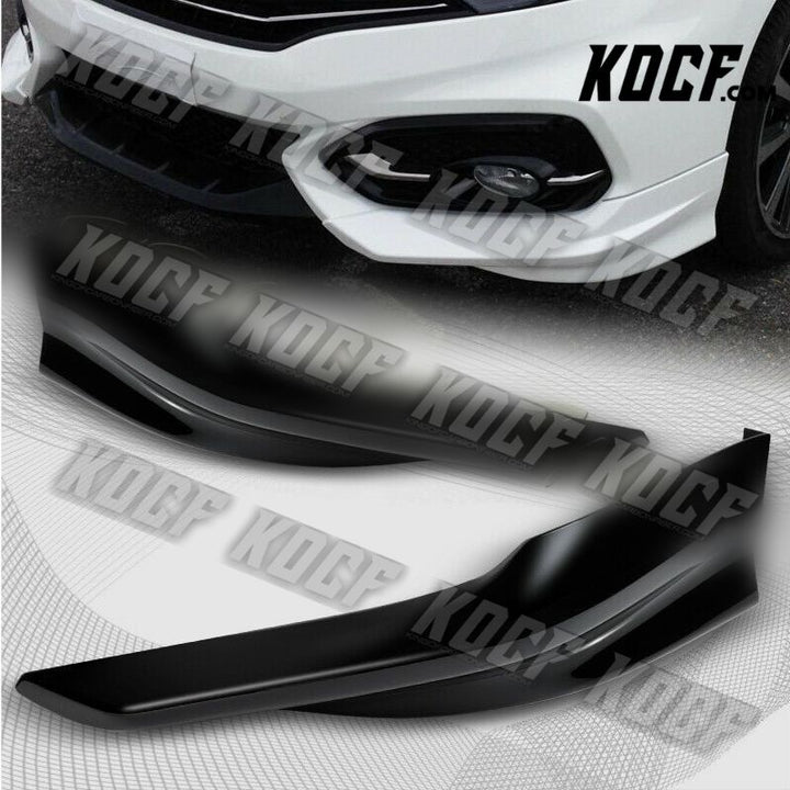 For 2014-2015 Honda Civic 2DR/Coupe HFP-Style Black Front Bumper Spoiler Lip 2pc - KOCF.com - Car Parts