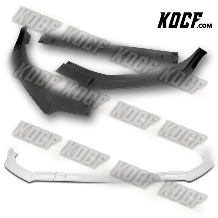 For 18-20 Toyota Sienna MP-Style Painted White Front Bumper Splitter Spoiler Lip - KOCF.com - Car Parts