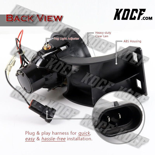 For 94-01 Dodge Ram 1500 2500 Halo Projector Fog Driving Lights+Switch+Bulbs - KOCF.com - Car Parts