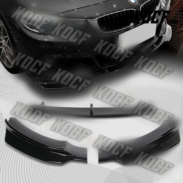 For 14-19 BMW F32 F33 F36 4-Series B-Style M-Sport Painted BLK Front Bumper Lip - KOCF.com - Car Parts