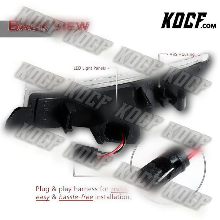 For 2016-2021 Mazda MX5 Miata LED Clear Lens Front+Rear Side Marker Lights 4pcs - KOCF.com - Car Parts