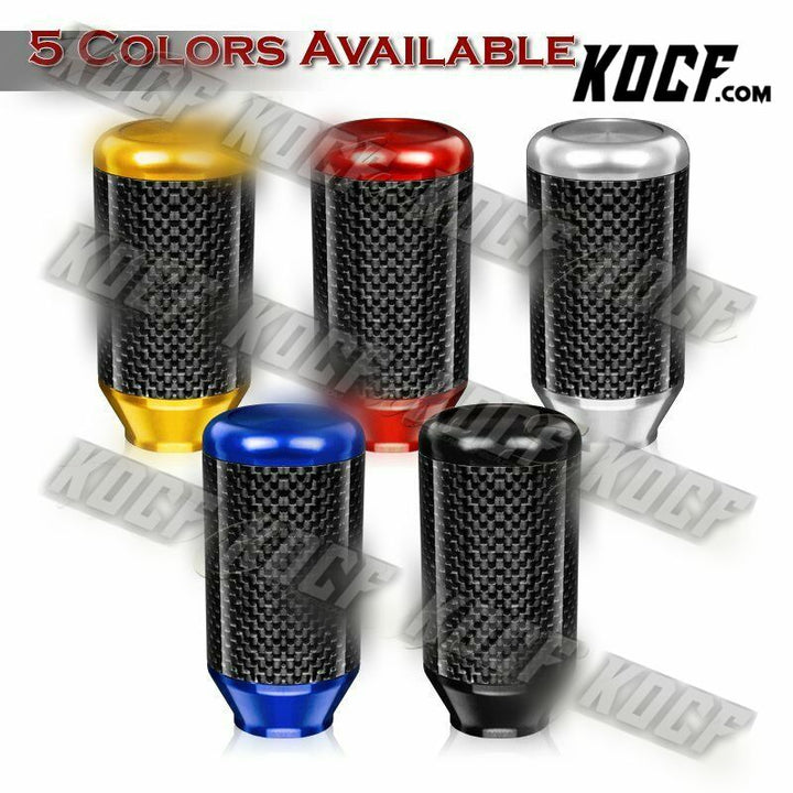 Universal Silver 5/6-Speed Manual Aluminum/Carbon MT Transmission Shifter Knob - KOCF.com - Car Parts