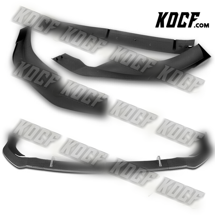 For 2020-2022 Audi A4L Quattro Carbon Painted Front Bumper Splitter Spoiler Lip - KOCF.com - Car Parts