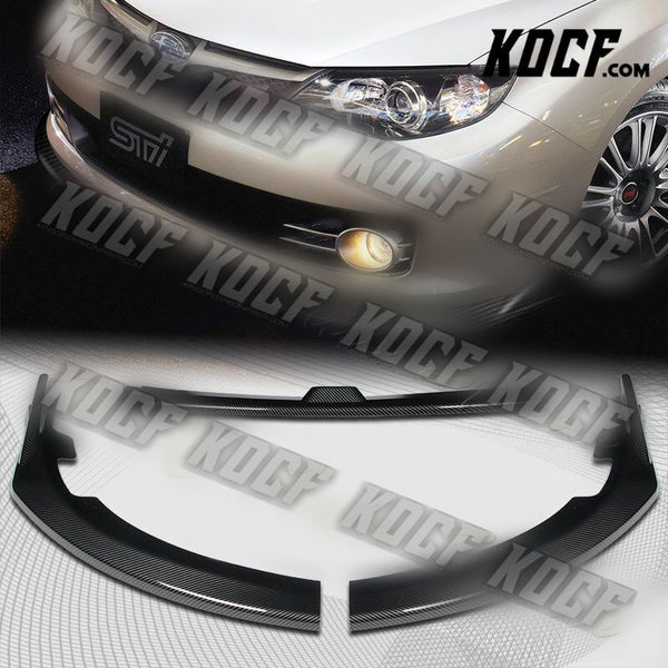 For 08-10 Subaru Impreza WRX STi CS2-Style Carbon Look Front Bumper Spoiler Lip - KOCF.com - Car Parts