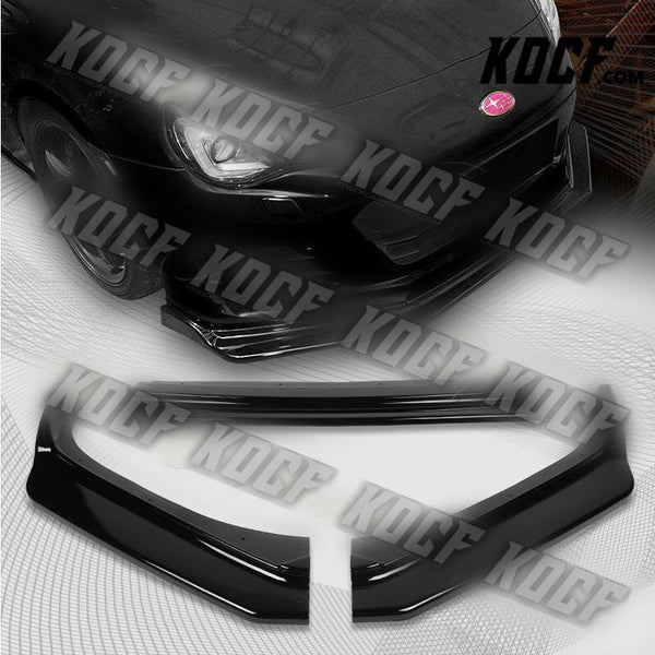 For 17-20 Subaru BRZ CS-Style Painted Black Front Bumper Body Spoiler Lip 3pcs - KOCF.com - Car Parts