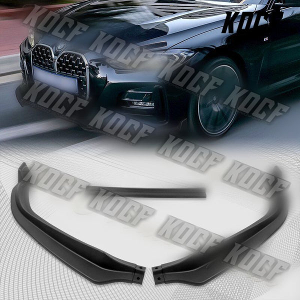 For 20-22 BMW 4-Series G22 G23 M-Sport Black Front Bumper Splitter Spoiler Lip - KOCF.com - Car Parts