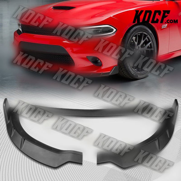 For 15-21 Dodge Charger RA-Style Matt Black Front Bumper Splitter Spoiler Lip - KOCF.com - Car Parts