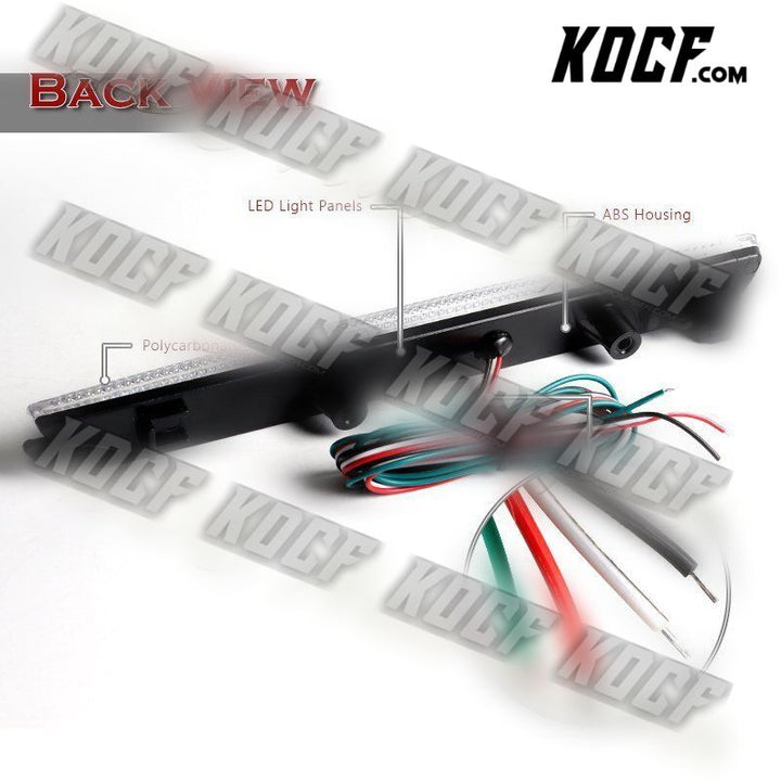 For 04-09 Mazda 3 Mazdaspeed3 Clear Lens LED Rear Bumper Brake Lights Lamps - KOCF.com - Car Parts