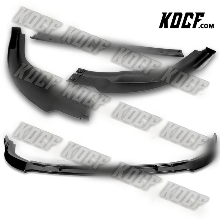 For 2006-2008 Honda Civic Coupe CS-Style Painted Black Front Bumper Spoiler Lip - KOCF.com - Car Parts