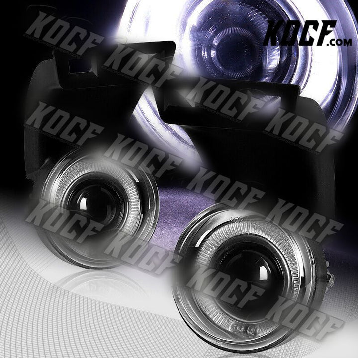 For 94-01 Dodge Ram 1500 2500 Halo Projector Fog Driving Lights+Switch+Bulbs - KOCF.com - Car Parts