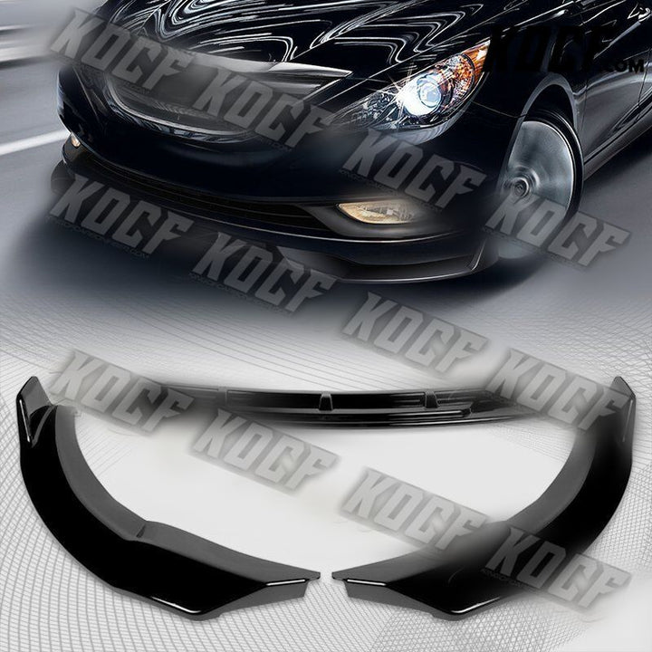 For 11-14 Hyundai Sonata STP-Style Painted BLK Front Bumper Splitter Spoiler Lip - KOCF.com - Car Parts