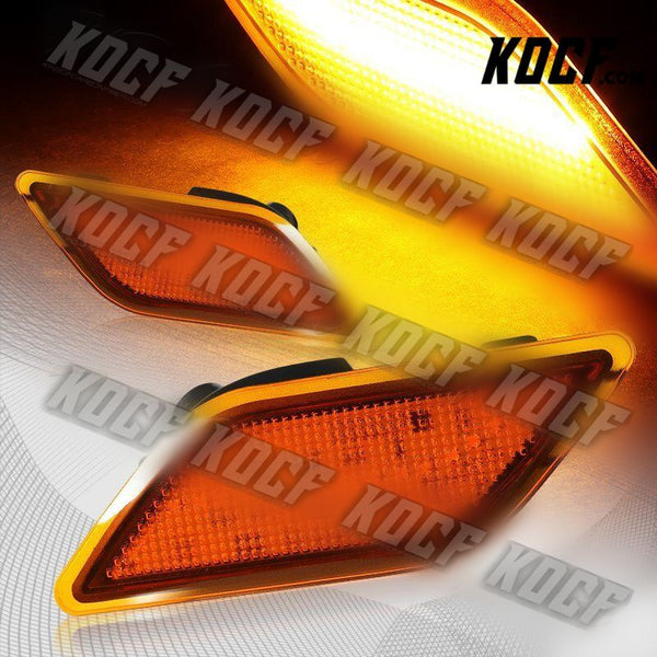 For 2012-2014 Mercedes W204 C-Class Amber Lens Amber LED Side Marker Lights Lamp - KOCF.com - Car Parts