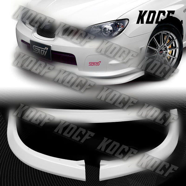 For 06-07 Subaru Impreza WRX STi S204 Painted White Front Bumper Splitter Lip - KOCF.com - Car Parts