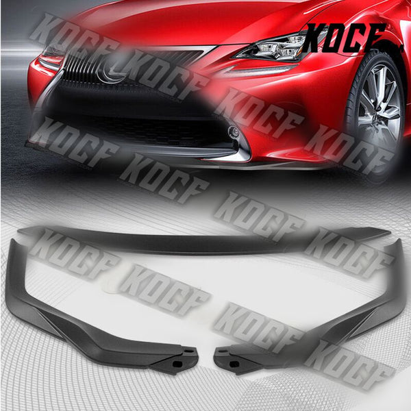 For 2015-2018 Lexus RC300 RC350 AG-Style Matt Black Front Bumper Spoiler Lip 3pc - KOCF.com - Car Parts