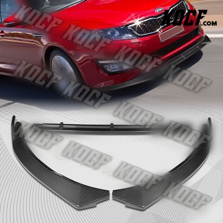 For 11-13 Kia Optima STP-Style Carbon Look Front Bumper Splitter Spoiler Lip Kit - KOCF.com - Car Parts