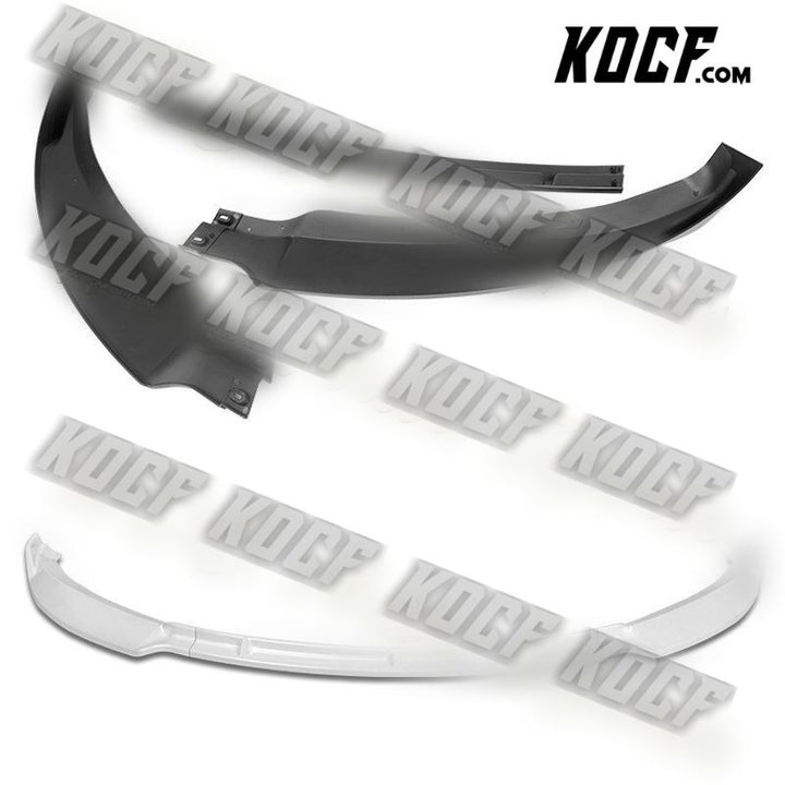 For 2012-2016 Tesla Model S STP-Style Painted White Front Bumper Spoiler Lip 3pc - KOCF.com - Car Parts