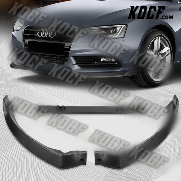 For 2013-2016 Audi A5 Matt Black Front Bumper Body Kit Spoiler Splitter Lip 3pcs - KOCF.com - Car Parts