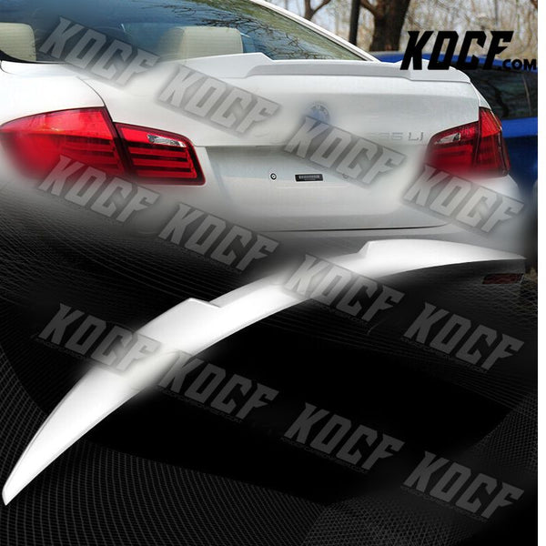 For 2011-2016 BMW 5-Series / M5 F10 F18 W-Power Pearl White Rear Trunk Spoiler - KOCF.com - Car Parts