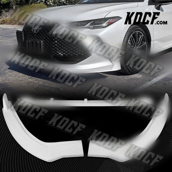 For 2019-2021 Toyota Avalon STP-Style Painted White Front Bumper Spoiler Lip 3pc - KOCF.com - Car Parts