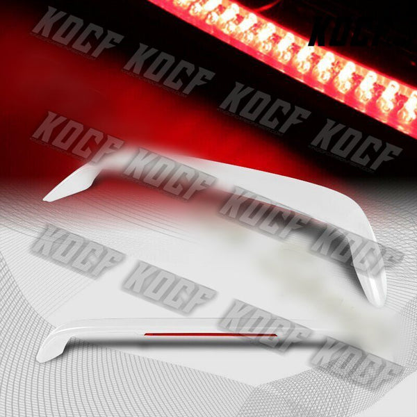 For 2006-2010 Honda Civic Coupe Painted White Rear Trunk Spoiler Wing LED Brake - KOCF.com - Car Parts