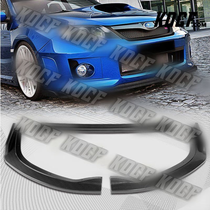 For 11-14 Subaru WRX STi CS2-Style Carbon Look Front Bumper Splitter Spoiler Lip - KOCF.com - Car Parts