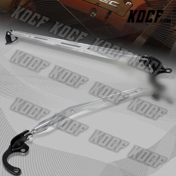 For 1993-1997 Honda Del Sol Silver CNC Aluminum Upper Front+Rear Strut bar 2pcs