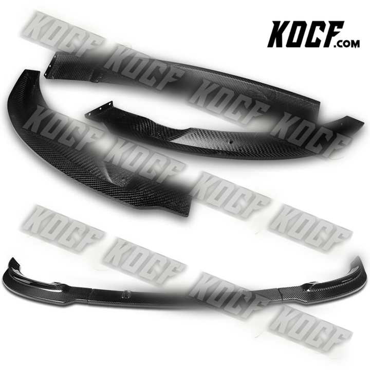 For 2020-2022 Tesla Model Y Real Carbon Fiber Front Bumper Spoiler Splitter Lip - KOCF.com - Car Parts