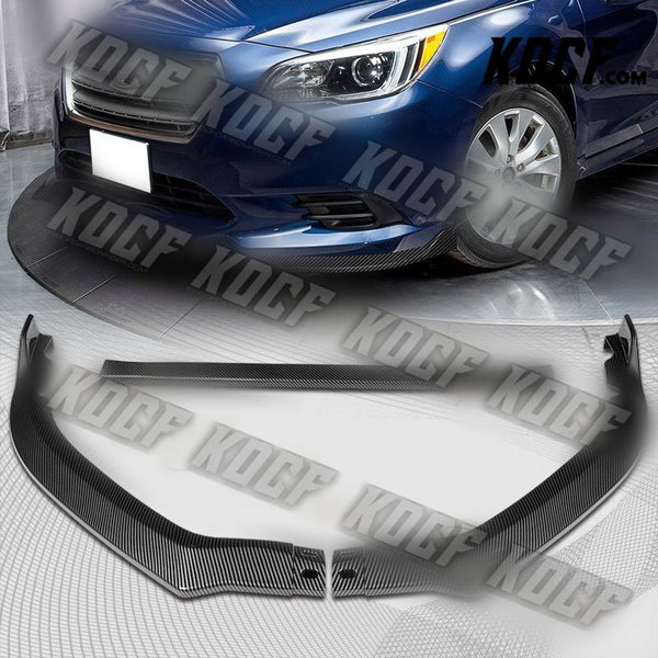 For 2015-2017 Subaru Legacy STi-Style JDM Carbon Look Front Bumper Spoiler Lip - KOCF.com - Car Parts