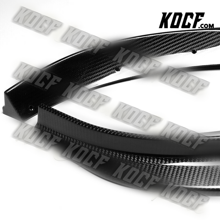 For 2020-2022 Tesla Model Y Real Carbon Fiber Front Bumper Spoiler Splitter Lip - KOCF.com - Car Parts