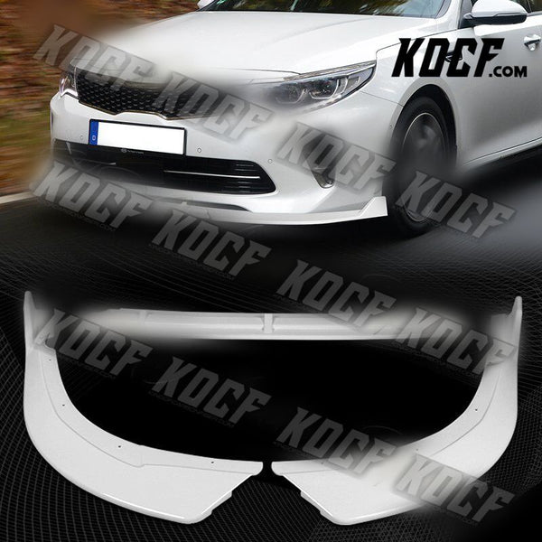 For 16-18 Kia Optima SX SXL Painted White Front Bumper Body Splitter Spoiler Lip - KOCF.com - Car Parts