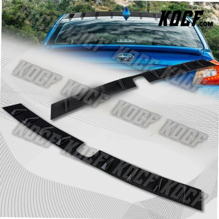 For 12-15 Subaru Impreza WRX Carbon Look Shark Fin Rear Roof Vortex Spoiler Wing - KOCF.com - Car Parts