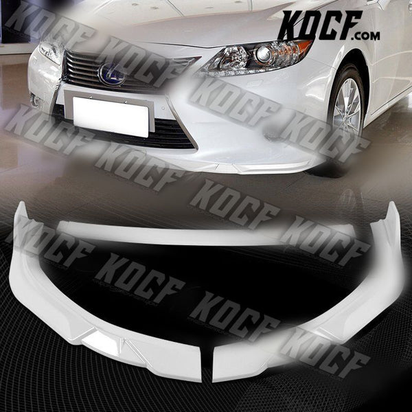 For 2013-2015 Lexus ES350 ES300h Painted White Front Bumper Splitter Spoiler Lip - KOCF.com - Car Parts