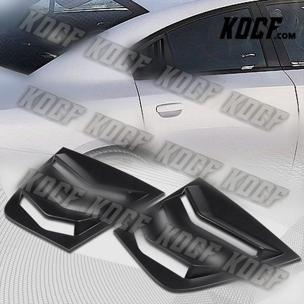 For 2011-2021 Dodge Charger ABS Black Side Window Louvers Scoop Cover Vent 2pcs - KOCF.com - Car Parts