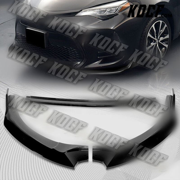 For 2017-2019 Corolla SE XSE GT-Style Painted Black Front Bumper Spoiler Lip