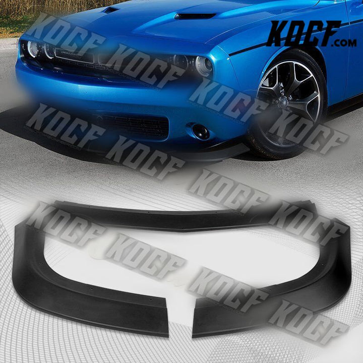 For 15-21 Dodge Challenger SXT Matt Black Front Bumper Splitter Spoiler Lip Kit - KOCF.com - Car Parts