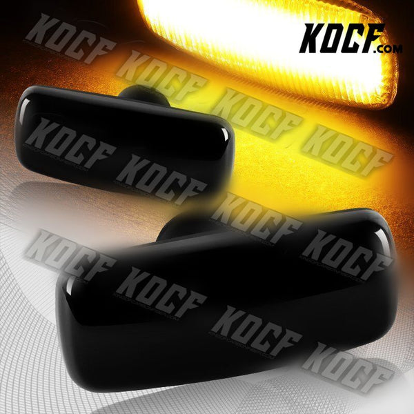 For Dodge Avenger/Charger/Grand Caravan Smoke Lens Amber LED Side Marker Lights