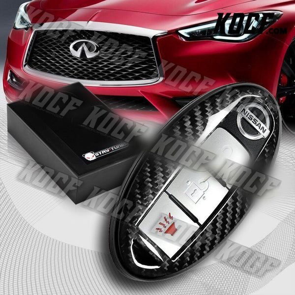 For Nissan 370Z 350Z Altima Maxima Real Carbon Fiber Remote Key Shell Cover Case - KOCF.com - Car Parts