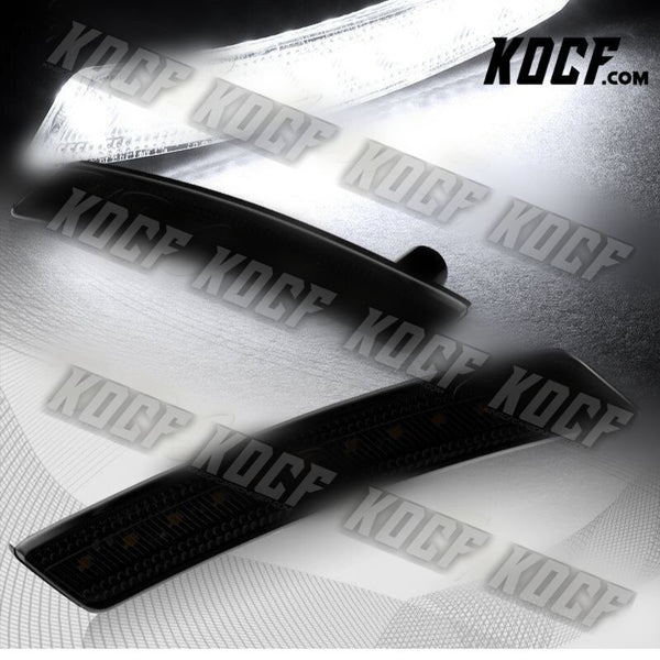 For 2007-2015 Mini Cooper White LED Smoke Front Fender Side Marker Lights 2pcs - KOCF.com - Car Parts