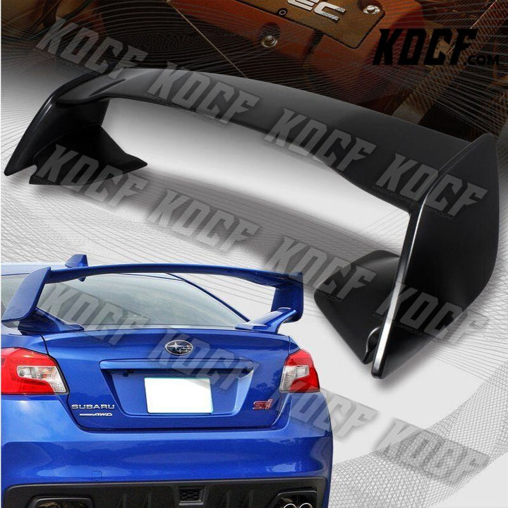 For 15-21 Subaru WRX STI Factory-Style Unpainted Black ABS Rear Trunk Spoiler - KOCF.com - Car Parts