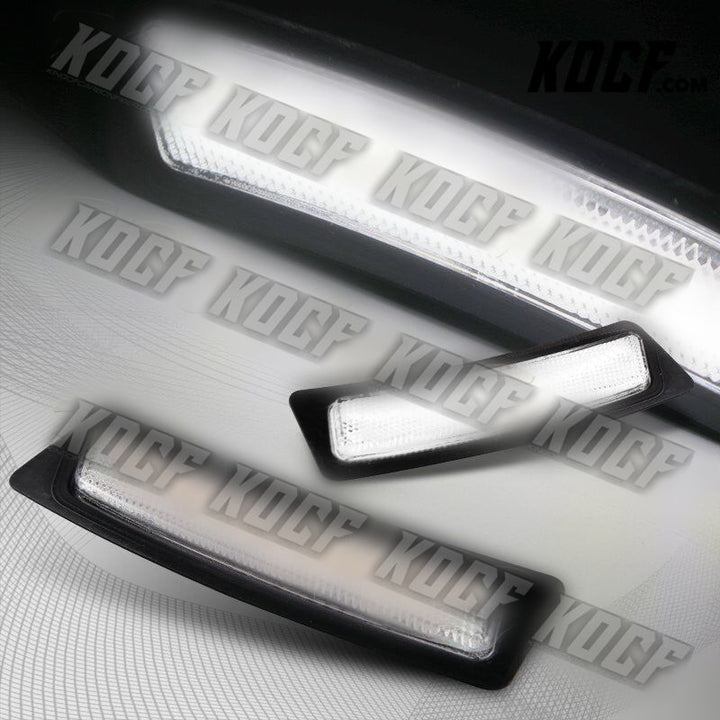 For 2016-19 BMW 3 4-Series White LED Clear Bumper Turn Signal Side Marker Lights - KOCF.com - Car Parts