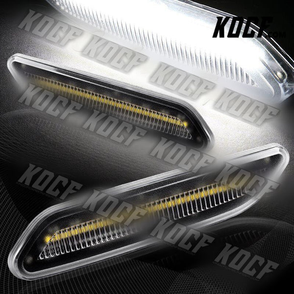 For 2012-2017 Mini Cooper R60 R61 Black White LED Turn Signal Side Marker Lights - KOCF.com - Car Parts